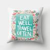 Tropical  Letter Flower Plant Polyester Pillowcase Sofa Living Room Home Decoration Car Waist Cushion Cover