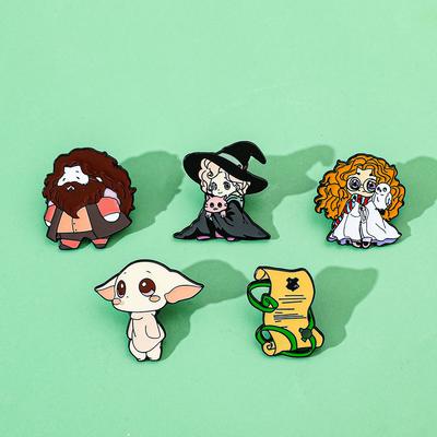 Creative Film and Television Novel Characters Metal Badges Academy of Magic Alloy Oil Drip Brooch
