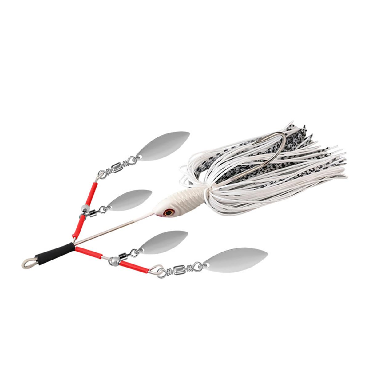 

13CM/27G силиконовая юбка рыболовная приманка с вращающимся лезвием крючком цветные усы свимбейт искусственная приманка аксессуары для соленой и пресноводной рыбалки белый