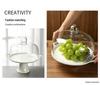 Ceramic Cake Stand with High Foot, Glass Cover & Dessert Plate