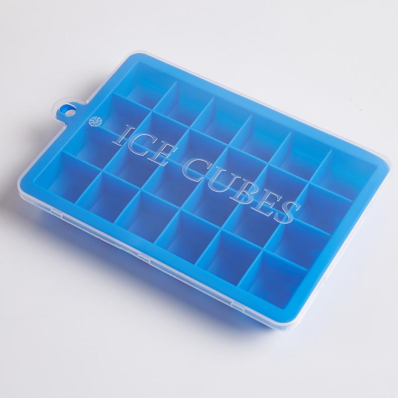 Creative Silicone Ice Cube Tray with Lid - 24 & 15 Grid DIY Square Ice Mold