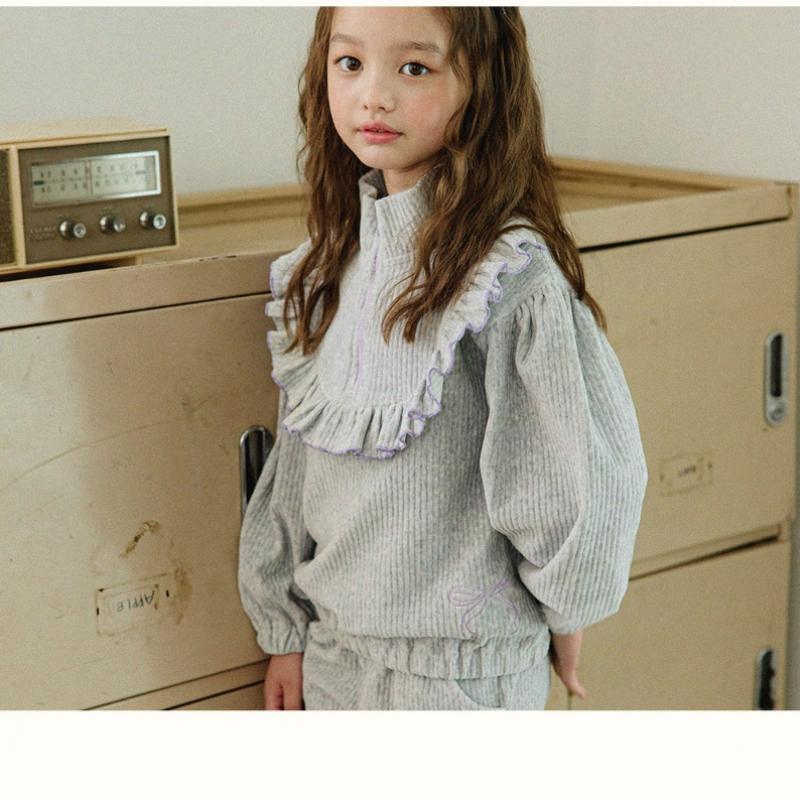  Olivan  Velour Zip Up Top And Bottom  Melange 