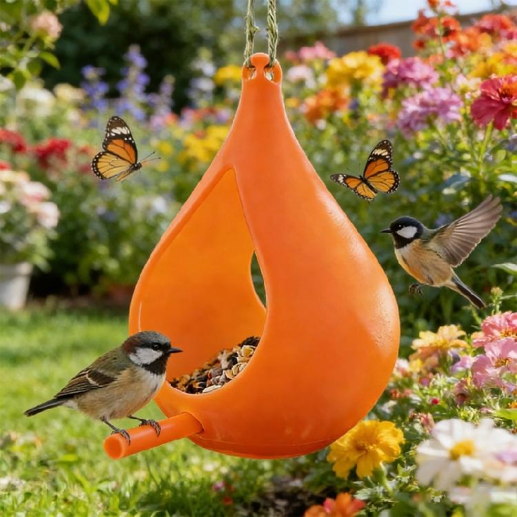 Hängender Vogelhäuschen für den Außenbereich, große Kapazität, einfaches Werkzeug zur Vogelbeobachtung und Fütterung für Garten und Hinterhof, Futterzubehör