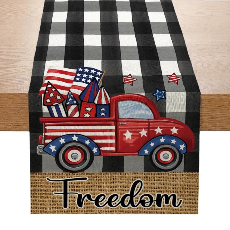 

Льняной стол Флаг Рождество Хэллоуин Гостиная Чайный Столик Ткань Праздничный Обеденный Стол Украшения Ткань Скатерть Скатерть Флаг Ткань 33cmx180cm