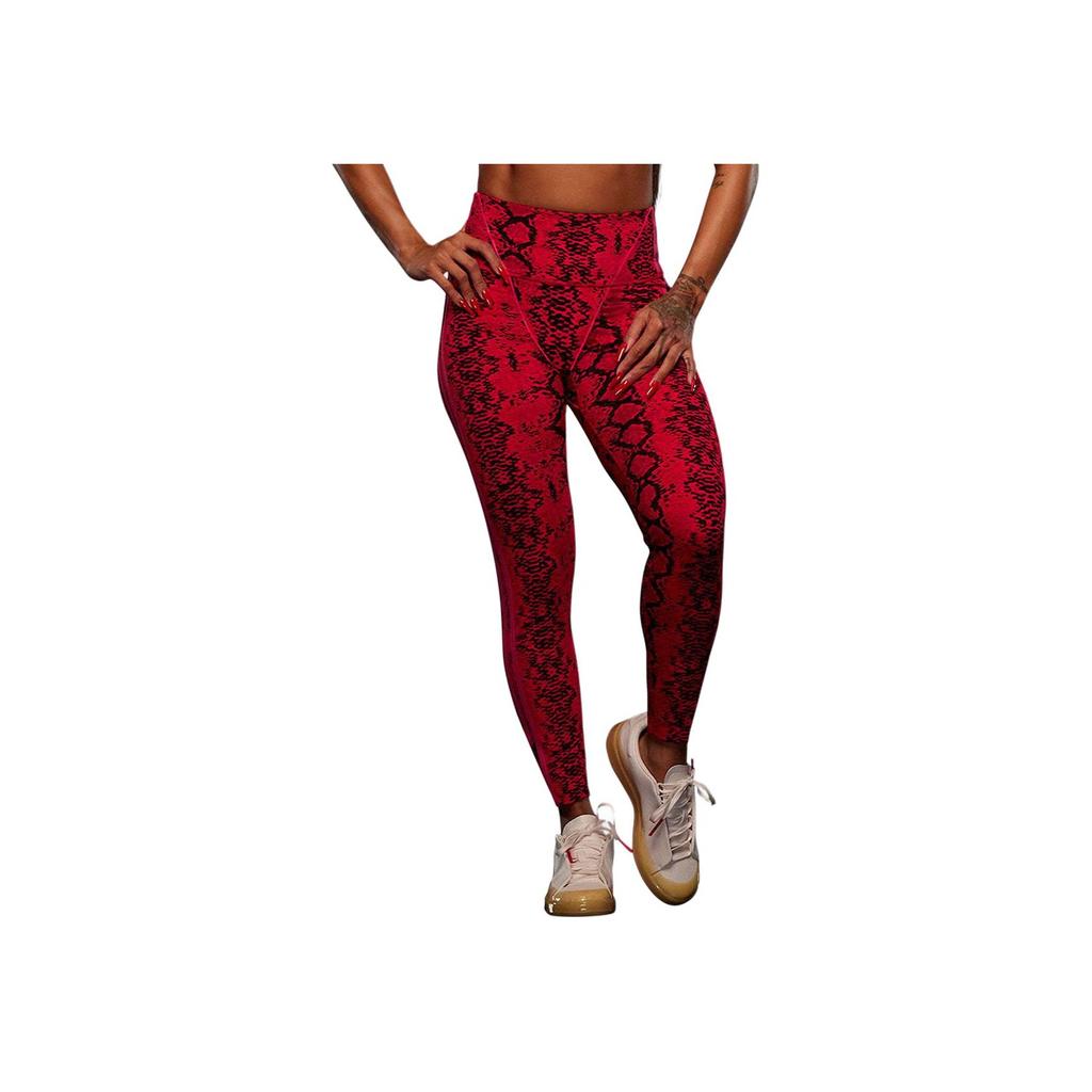 adidas Ivy Park Allover Comfortable Printed Leggings Women Leggings Red Black HH9822