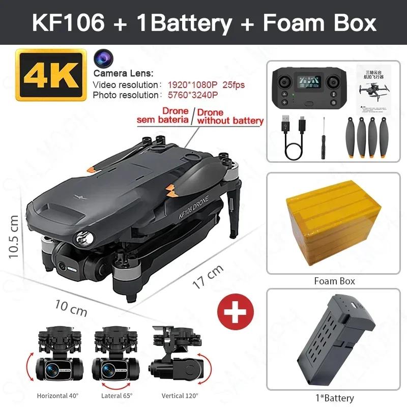 KF106 / KF106 MAX 4K Professional Drone With HD Camera Obstacle Avoidance 3-Axis Gimbal 5G WiFi GPS Brushless Quadcopter RC Dron