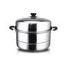 Multi Layer Steamer Steaming Pot Thickened Stainless Steel Construction Cookware with Steam Rack Kitchen Accessories
