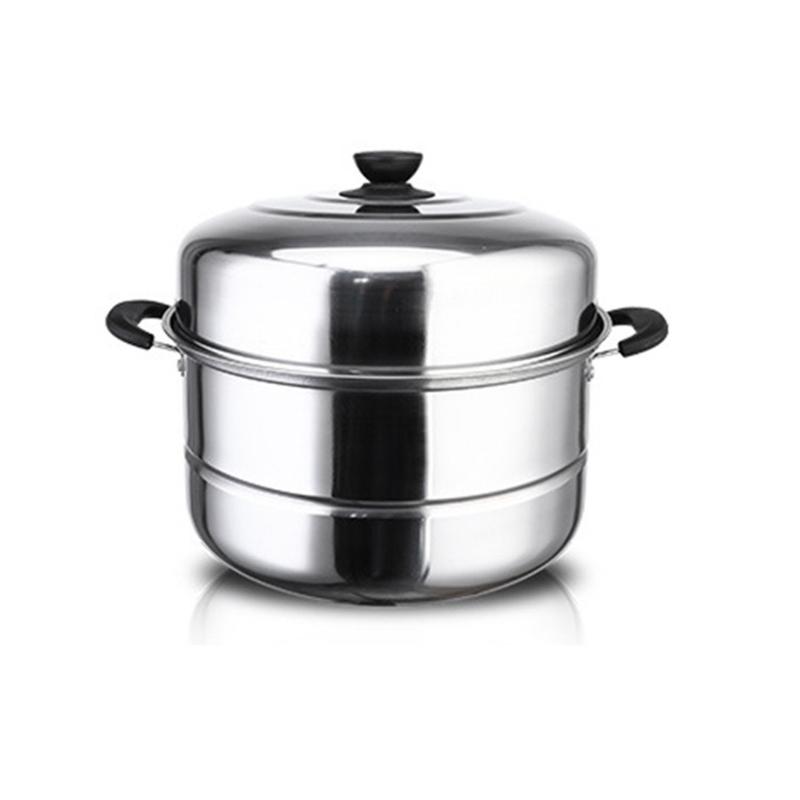 Multi Layer Steamer Steaming Pot Thickened Stainless Steel Construction Cookware with Steam Rack Kitchen Accessories