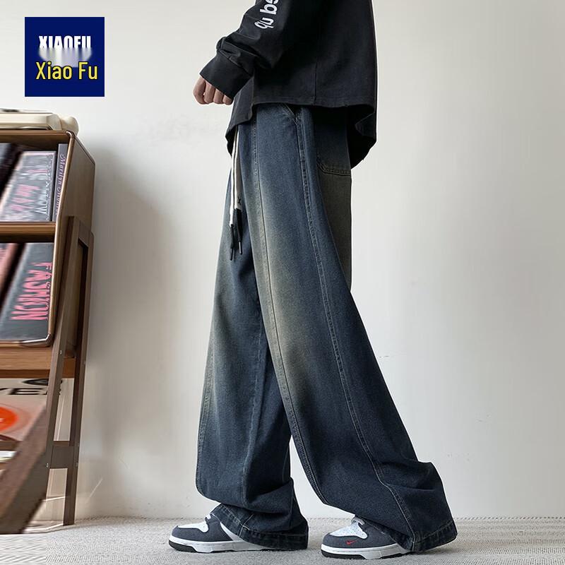 

Мужские джинсы Xiaofu из плотного денима прямого свободного кроя 4XL (Waist 3 2-3 5)