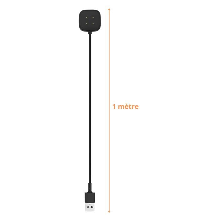 Chargeur Compatible avec Fitbit Versa 4 - Versa 3 - Sense 2 - Sense - Cable USB 1 mètre Adaptateur Charge Montre Phonillico®
