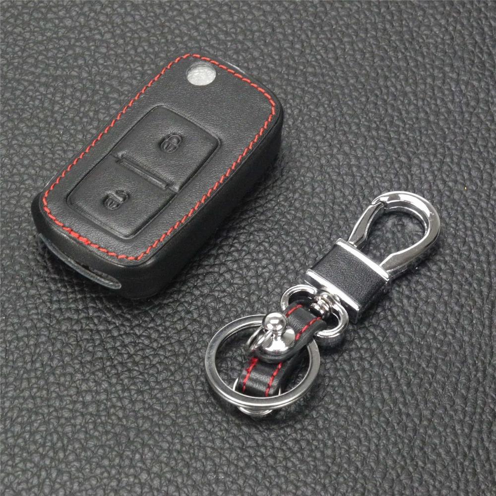 jingyuqin 2 Btns Remote Leather Car-Styling Key Cover Case For VW VOLKSWAGEN MK4 Seat Altea Alhambra Ibiza Transporter Polo GOLF