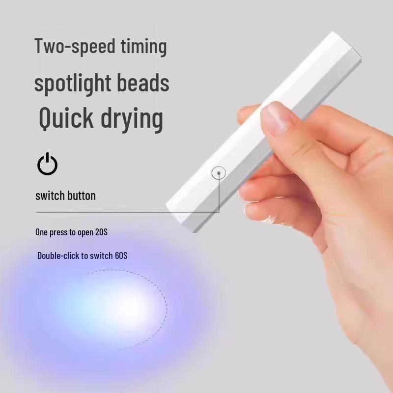 Newcomer Exclusive: Quick-Dry Handheld Nail Lamp with 0.01 Free Shipping - Easy One-Step Phototherapy.
