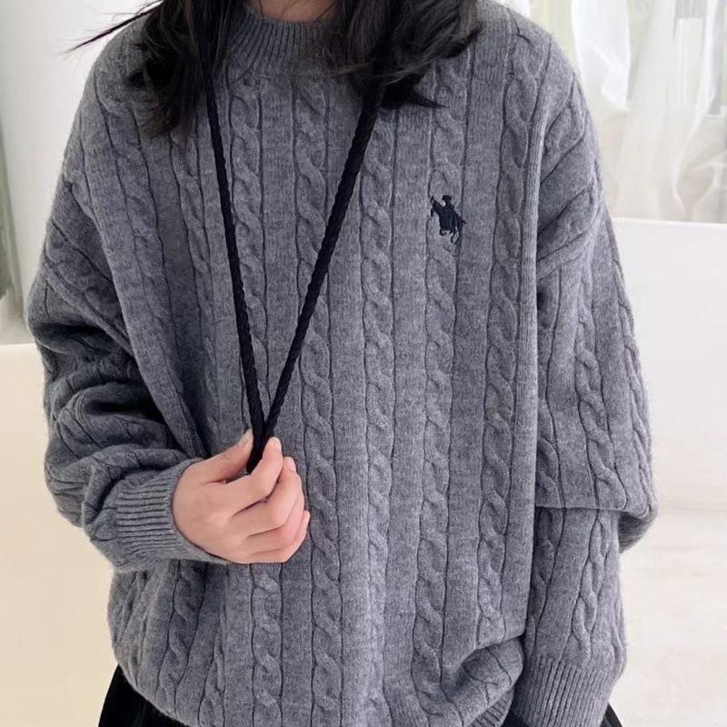 In-Stock Cable Knit Sweater for Boys and Girls: Anti-Pilling, Round Neck, Perfect for Autumn and Winter