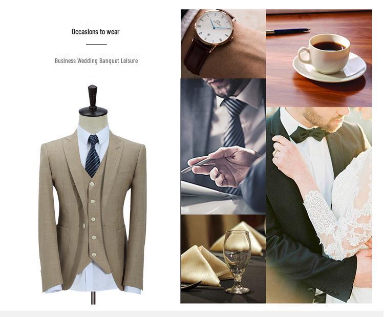Men's Trendy Business Casual Suit Set for Work, Interviews, and Weddings