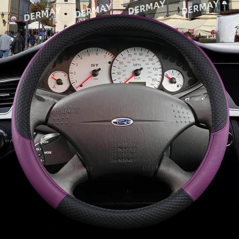for Ford Focus MK1 Car Steering Wheel Cover 9 Colors PU Leather Non-slip Auto Accessories interior Fast Shipping