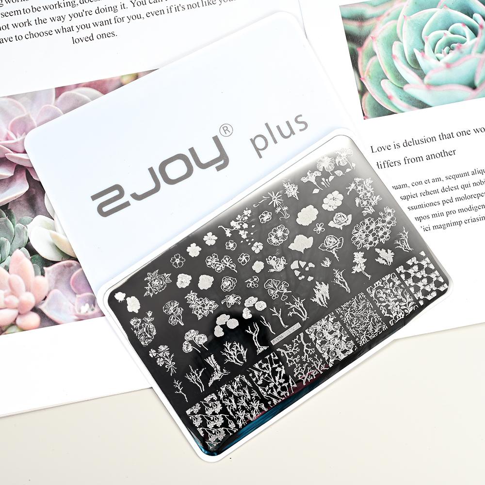 Destičky na ražení nehtů Zimní linky svetru s pruhovaným vzorem Šablony na nehty DIY geometrický kostkovaný design nehtová deska Obrázek Decoratio