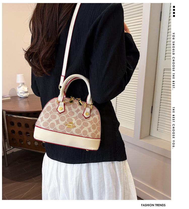 Borsa a mano piccola di lusso alla moda stile retrò con conchiglia: Borsa a Tracolla e a Spalla Versatile e di Alta Qualità