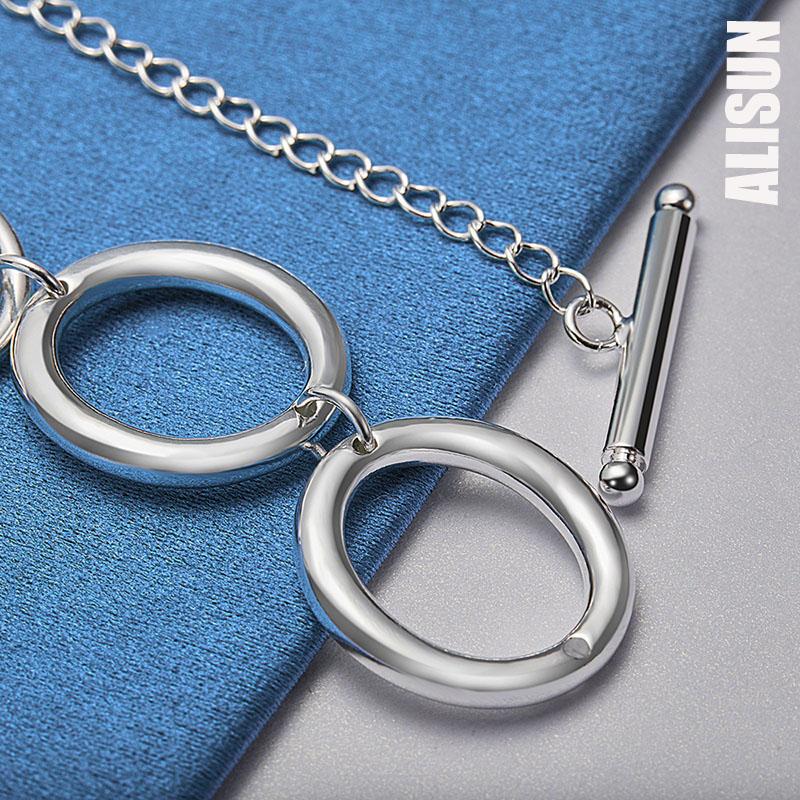 925 Sterlingsilber Rundes O-Ring Armband, Modischer Hochzeitsschmuck