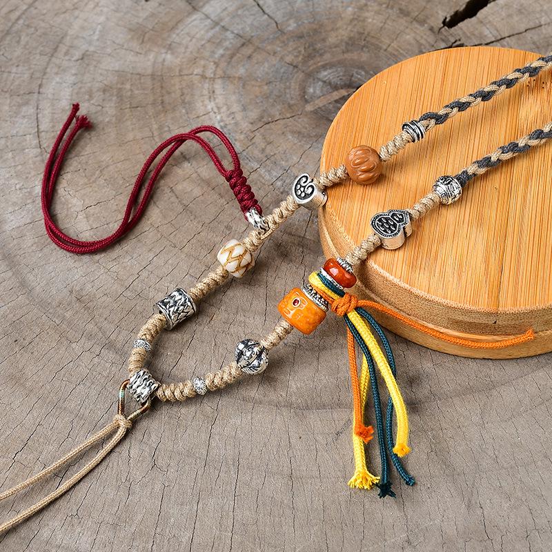 Tibetan Handmade Bull Pendant Necklace with Sweater Chain