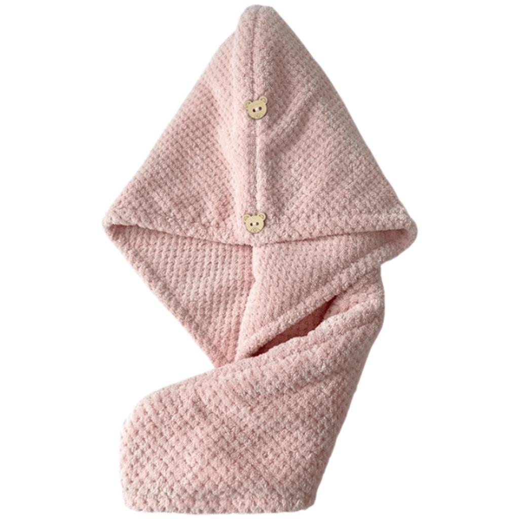 ECARLA - Turban-shaped Hair Towel, Pink