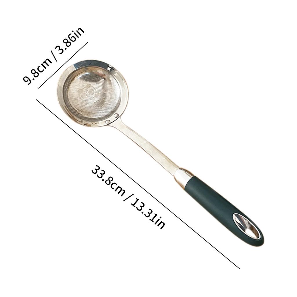 304 Stainless Steel Fine Mesh Skimmer Spoon Fat Skimmer Spoon Hot Pot Filter Scoop Kitchen Gadgets Strainer Colanders