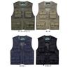 M's Life Outdoor Mesh Vest, Fishing, Photographer, Breathable, Quick-Drying, Multi-Function Jacket (Army Green, Size 4XL)