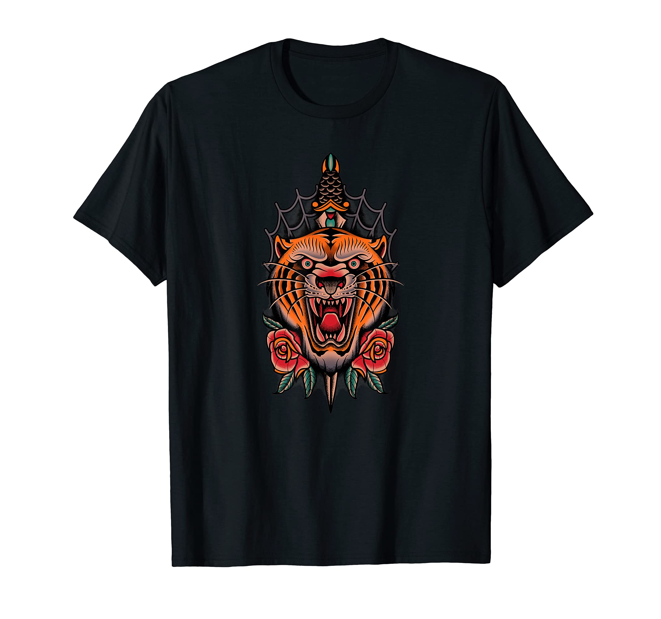 

Tattoo Style Japanese Tiger Traditional Design T-Shirt
