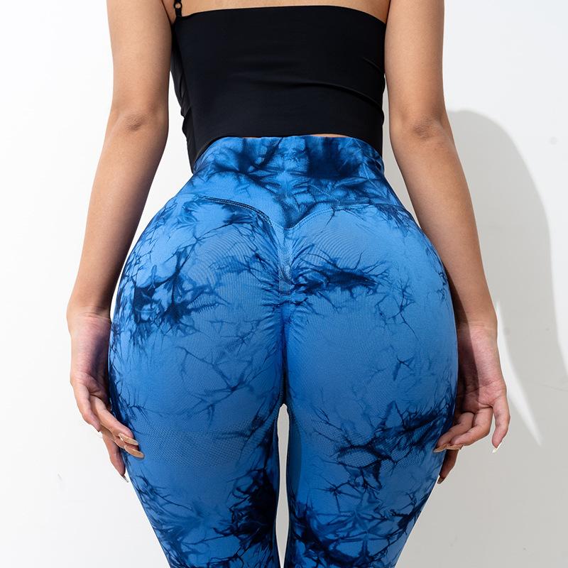 JYL Moisture Wicking Yoga Pants High Waist Hip Lifting Gradient S мох салатовый