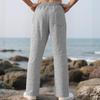 Spring and Autumn Men's Casual Trousers Loose Straight Pants Vertical Striped Medium High Waist Wide Leg Pants Men's