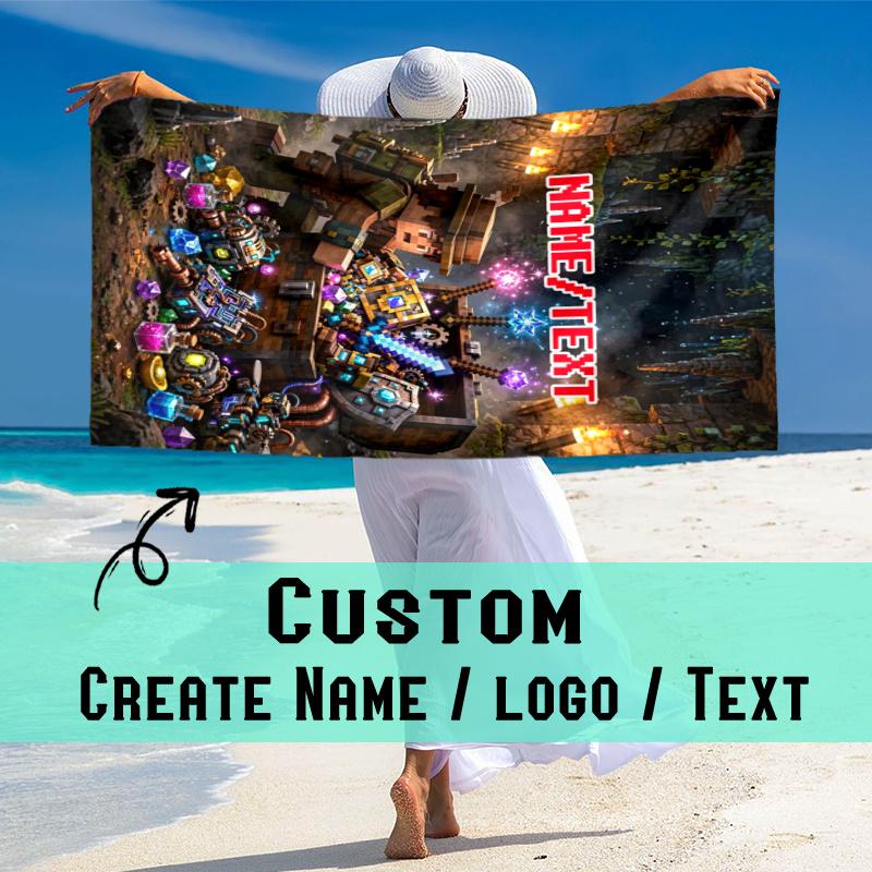 Animal Bee Soft Beach Towel Custom Name Text Towel Portable Beach Pool Travel Beach Towel Beach Outdoor Camping Outdoor Pool Towel Absorbent Bath Towe