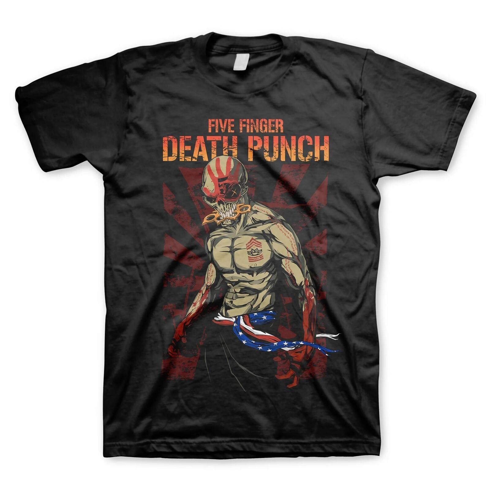 FIVE FINGER DEATH PUNCH cd lgo PATRIOTIC Official SHIRT LRG New war fist six f8 M