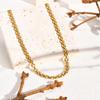 Punk Strap Chain Necklace for Women,Stainless Steel Gold Color Retro Street Trend Necklaces,Fashion Jewelry Gift