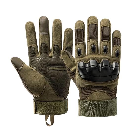 1 Pair Outdoor Gloves Touchscreen Compatible Full Finger Gloves with Soft Knuckle Protection