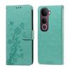 For Vivo Y400 Pro 5G/vivo V40e 5G Leather Case Butterfly Floral Imprint Wallet Stand Cover
