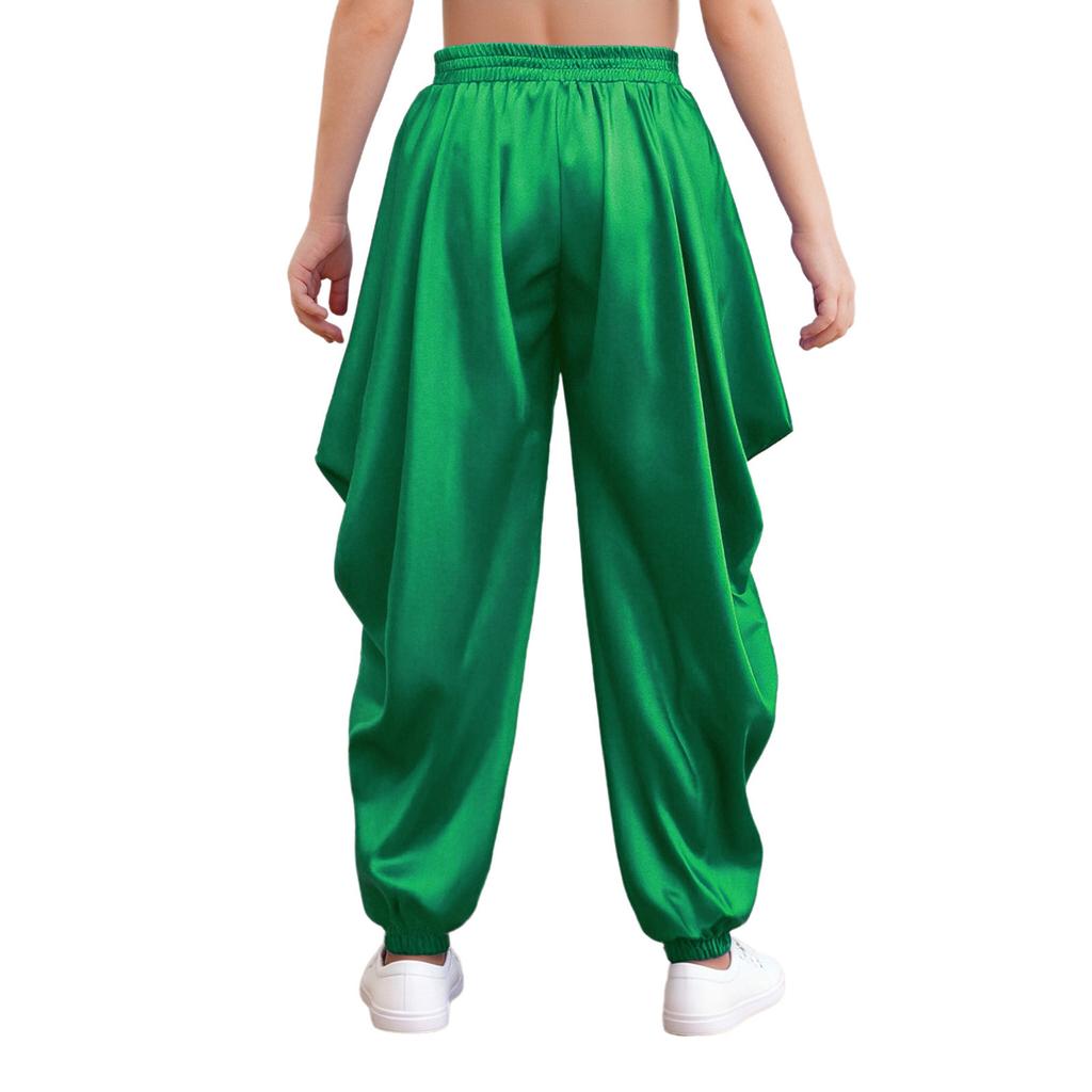 Chlapecké saténové kostýmy na halloweenskou cosplay tématickou párty Dhoti kalhoty Elastický pas Volné pytlovité kalhoty