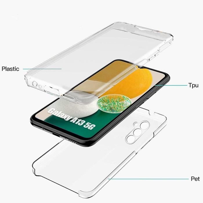 Coque Intégrale pour Samsung Galaxy A13 5G - Protection 360° Silicone Transparent