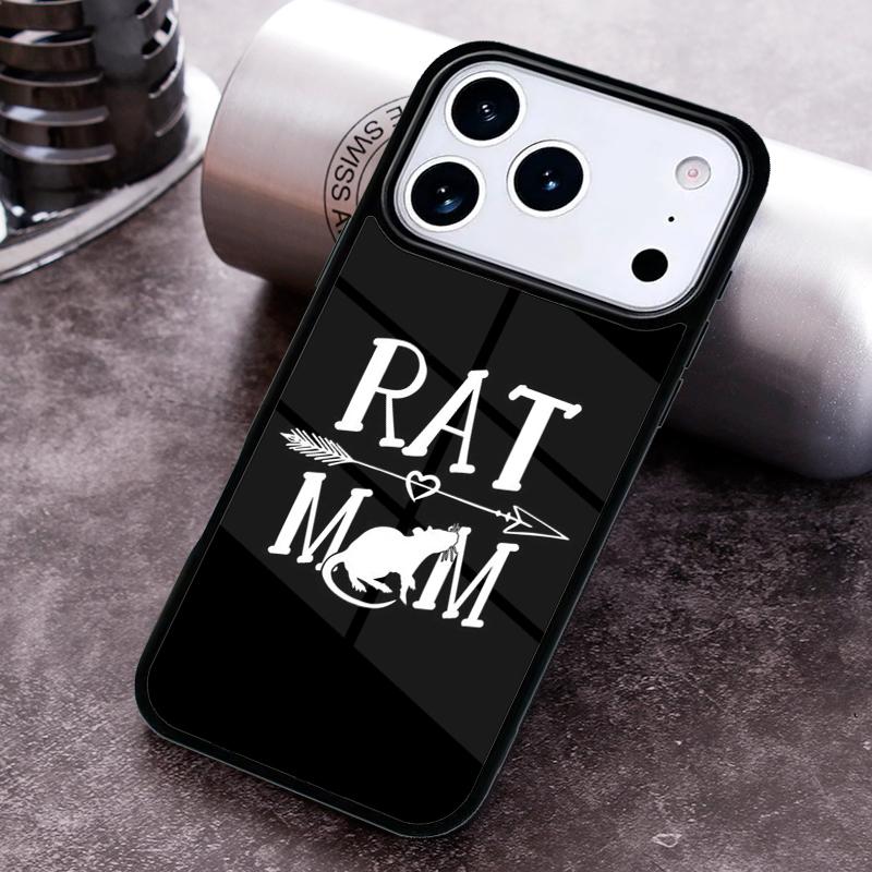 Rat Mom Phone Case for iPhone 17 16 15 Pro Max Air 14 13 12 11 Plus Shockproof Capa Cover