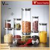 Borosilicate Glass Storage Jar with Steel Lid for Tea and Grains