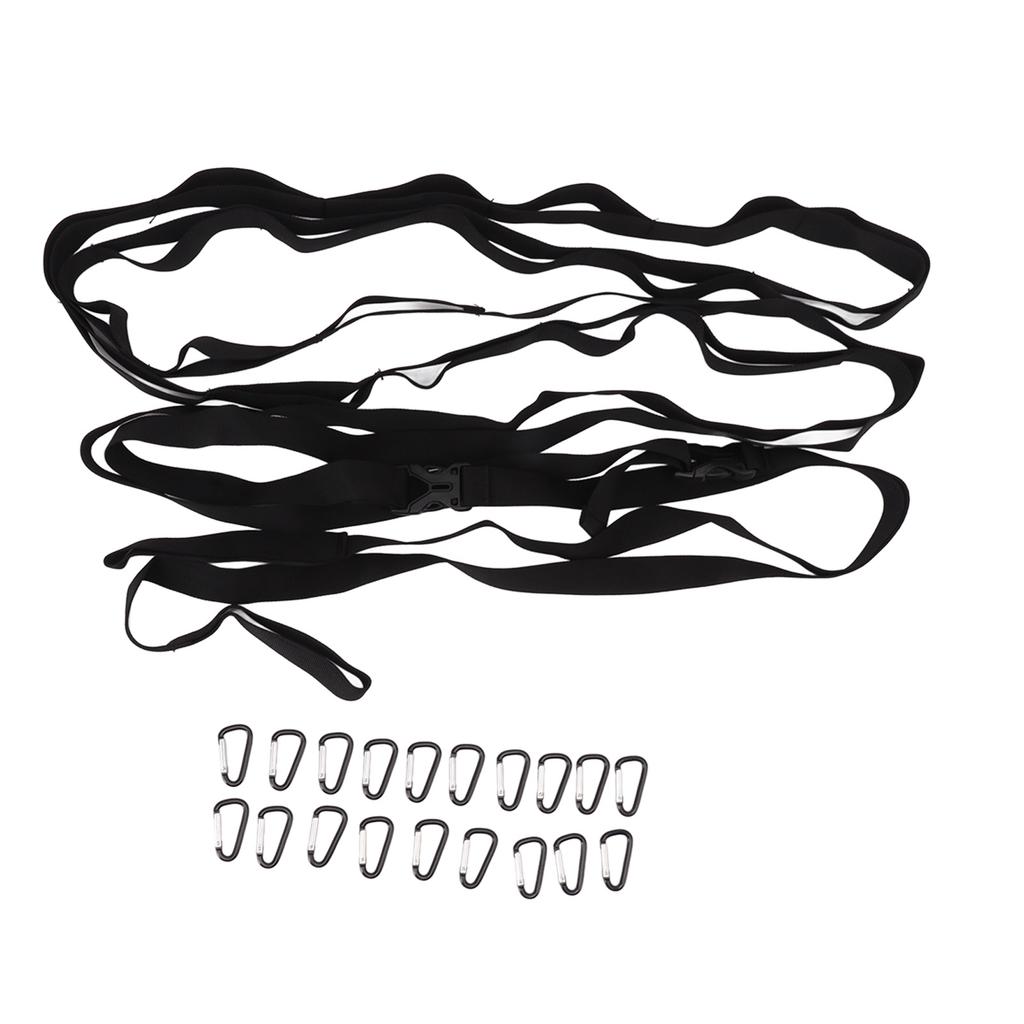 19 Ring Reisebügel Wäscheleine Outdoor Tragbar Camping Wäscheleine mit Karabiner für Reisen