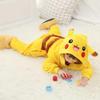 Smile Pikachu Costume For Boys Girls Onesie Anime Winter Pajama Flannel Warm Suit Kigurumis