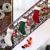 Large Size Knitted Christmas Stocking Solid Color Christmas Tree Ornaments  Family