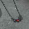 Eco-friendly Gothic Heart Ghost Claw Necklace - European & American Punk Halloween Fashion
