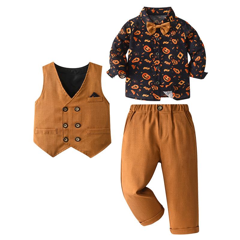 2025 Halloween Performance Three-Piece Costume Set for Boys 110cm/3-4 years
