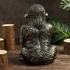 Gorilla Resin Statue, Sitting Monkey Figurine Sculpture, Industrial Home Decor for Living Room Office Desk Bookshelf, Industrial Modern Home Decor