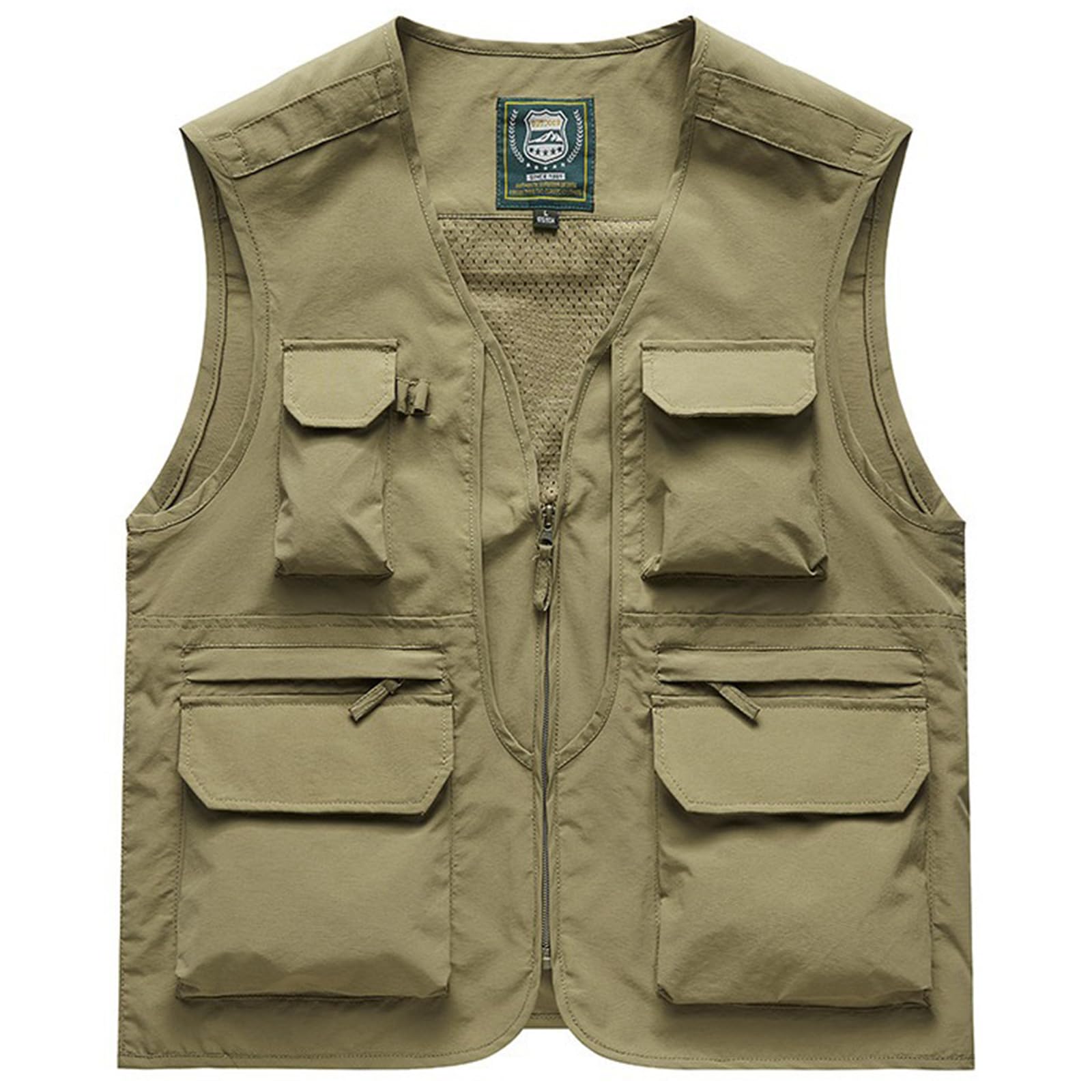 

Мужской рыболовный жилет Manatsulife Summer Mesh со съемными множественными и стильными карманами для улицы и 8858 Мужской задний карман, Карманы, Многофункциональный, Водоотталкивающий,