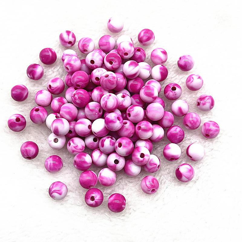 6/8/10/12mm Round Charms Acrylic Beads Loose Spacer Beads for Jewelry Makeing DIY Handmade Bracelet Necklace