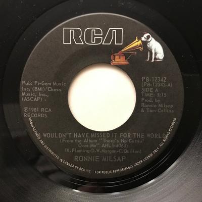 7inch Record RONNIE MILSAP - I Wouldn't Have Missed It For The W PB12342 RCA 1981 Canada Folk Used