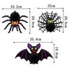 Hot Selling New Halloween Honeycomb Hanging Ornaments 3D Spider Bat Hanging Pendants for Halloween Party Decoration