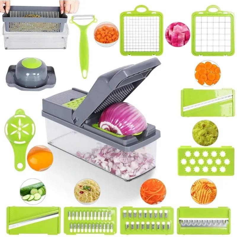 2025 Vegetable Cutter Vegetable Slicer Multifunctional Kitchen Accessories Basket Fruit Potato Peeler Carrot Grater Vegetable Slicer