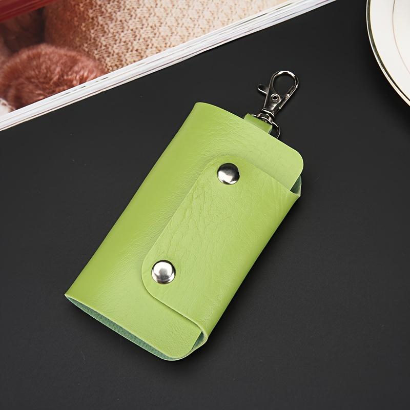 1pc Stylish Key Organizer Faux Leather Key Holder with Carabiner, Colorful & Durable Everyday Use, Key Organizer